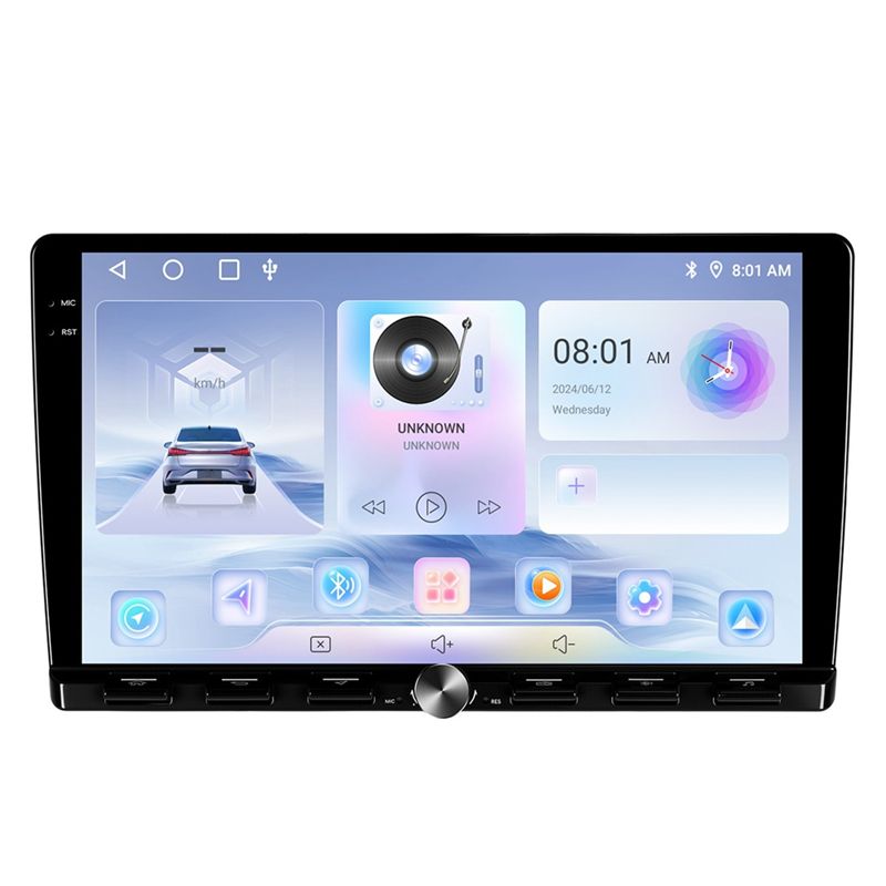 Car Multimedia Player Carplay Android Auto - Wifi GPS FM Bluetooth Android 15