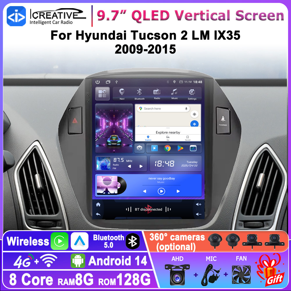 Tesla Style Screen Car Radio - Pemutar Multimedia Mobil Android 9.7 inci