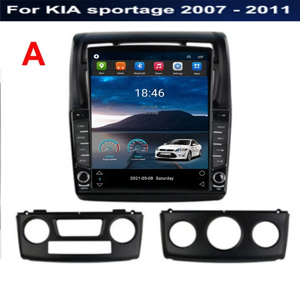 Tesla Style Screen Car Radio - Radio Mobil Android 14.0 Gaya Tesla