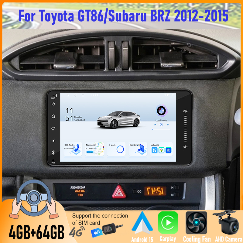 Android Head Unit 6Gb 128Gb - Radio Mobil Wireless CarPlay Android Auto