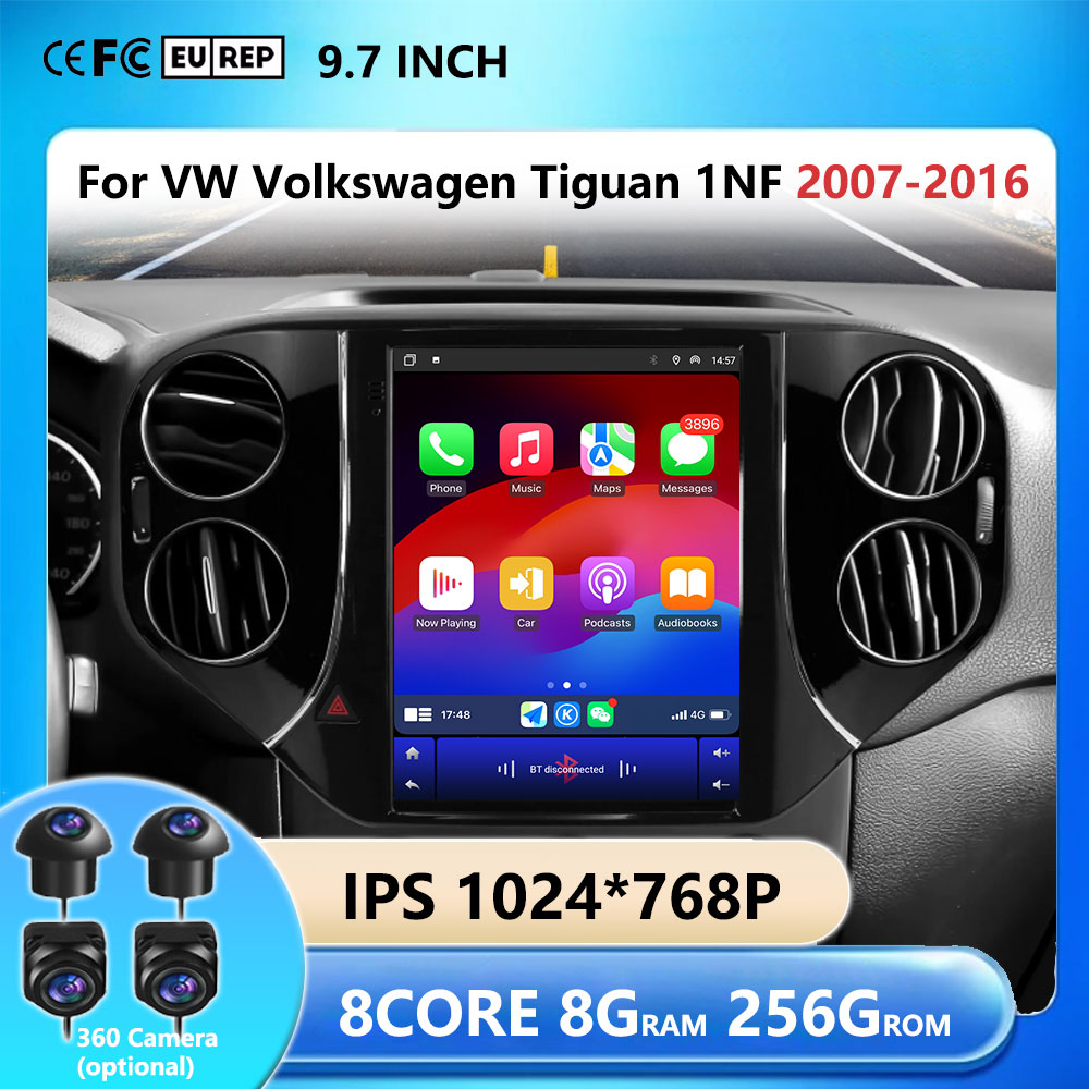 Tesla Style Screen Car Radio - Radio Mobil Multimedia Player 9.7'' Untuk