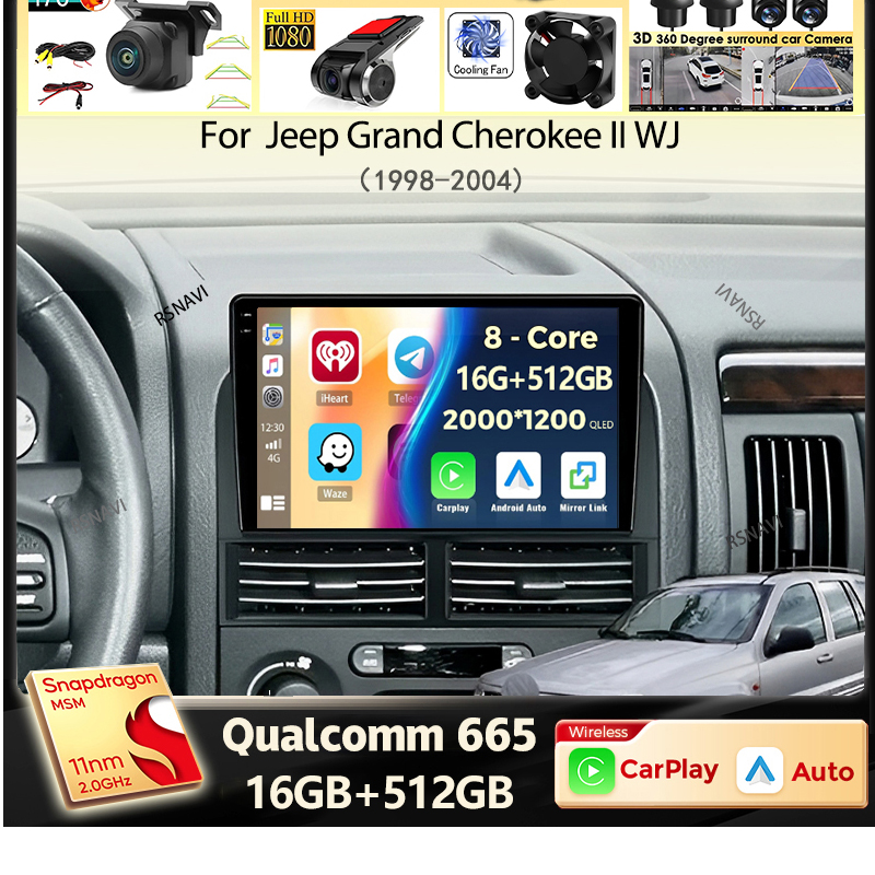 Android Car Stereo 2 Din 8 Core - Radio Mobil Android 16 Carplay Auto