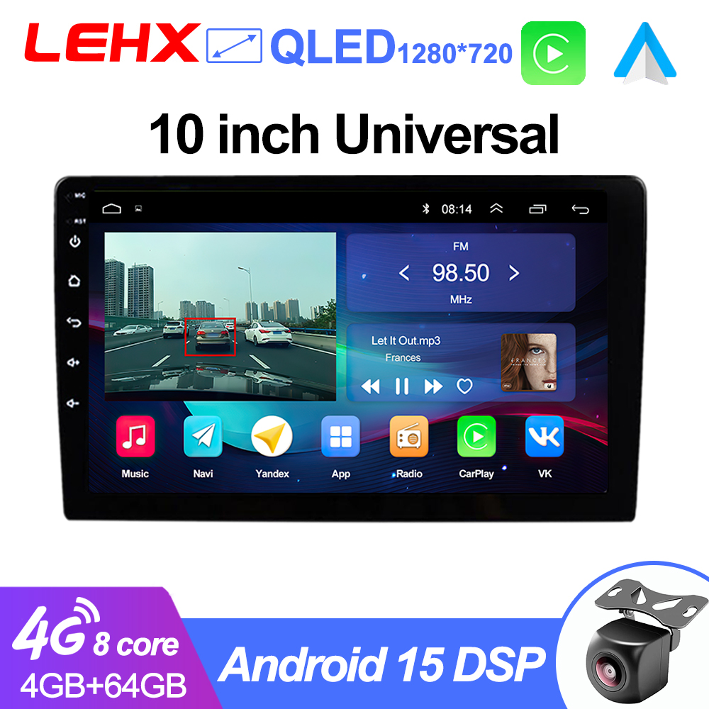 Car Dvd Player Bluetooth Steering Wheel - LEHX 1 inci Wireless CarPlay 2Din