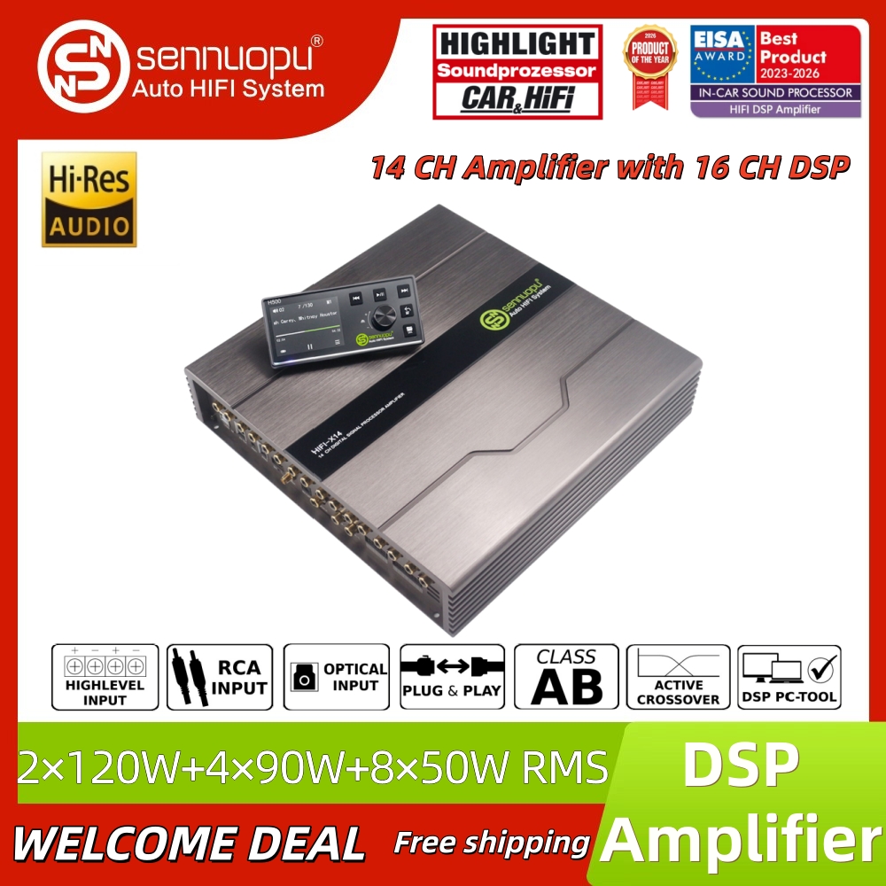 Car Stereo Dsp 8 Channel - Prosesor Audio Mobil DSP 16-Saluran Sennuopu