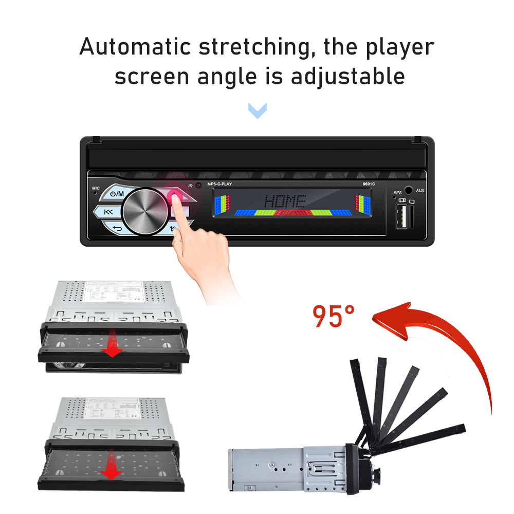LeeKooLuu Stereo Mobil 1 Din R - Car Radio 1 Din Flip Out Screen ulasan dan harga