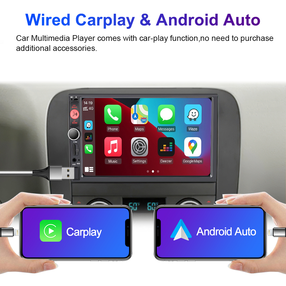 LEHX 7 Inch 2Din Android Auto  - Car Dvd Player Bluetooth Steering Wheel ulasan dan harga