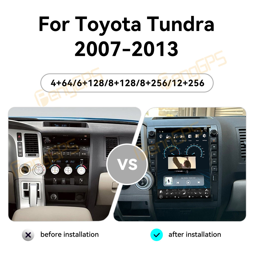 Untuk Toyota Tundra Sequoia 20 - Android Auto Head Unit 12.3 Inch ulasan dan harga