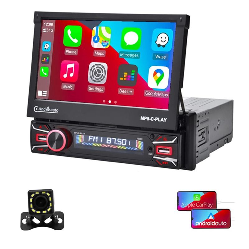 Jan.1Din Stereo Mobil Nirkabel - Car Radio 1 Din Flip Out Screen ulasan dan harga