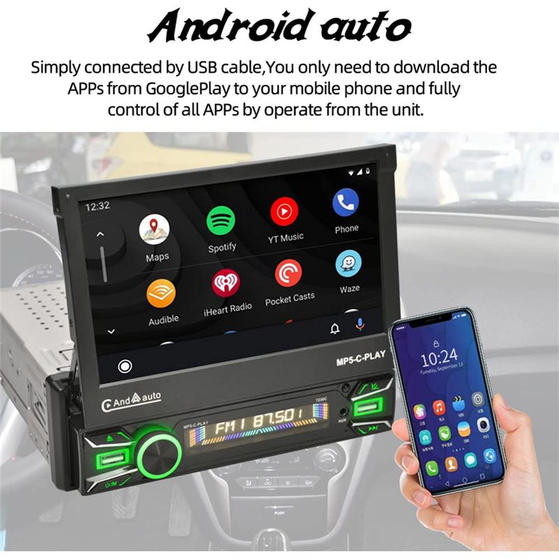 Reliable-1Set Radio Mobil Laya - Car Radio 1 Din Flip Out Screen ulasan dan harga