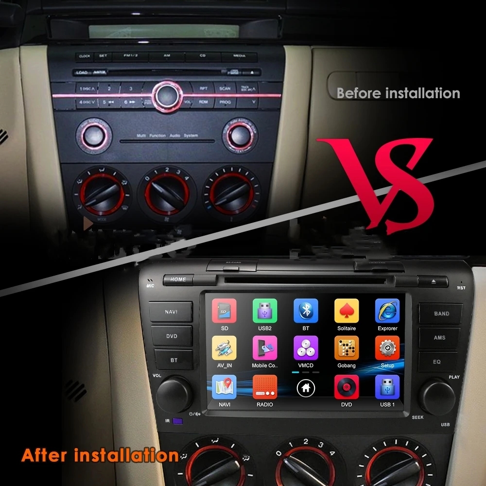 Layar LCD Android Untuk Mazda  - Car Multimedia Player Carplay Android Auto ulasan dan harga