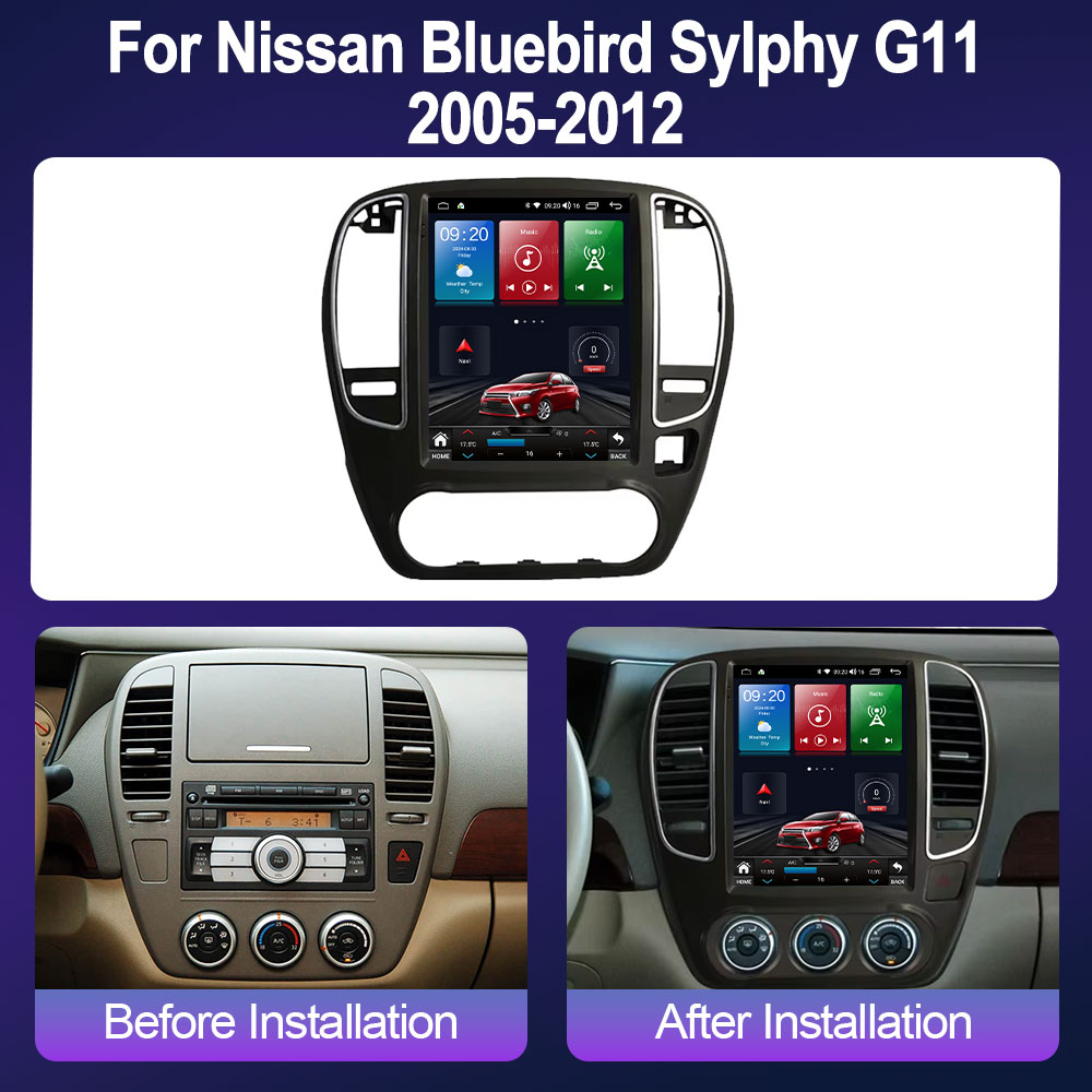 Untuk Nissan Bluebird Sylphy G - Tesla Style Screen Car Radio ulasan dan harga