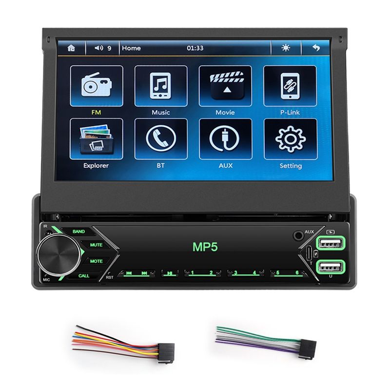 1 Din Layar Sentuh Stereo Mobi - Car Radio 1 Din Flip Out Screen ulasan dan harga