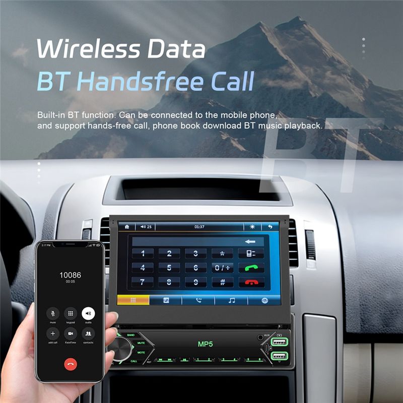 1 Din Layar Sentuh Stereo Mobi - Car Radio 1 Din Flip Out Screen ulasan dan harga