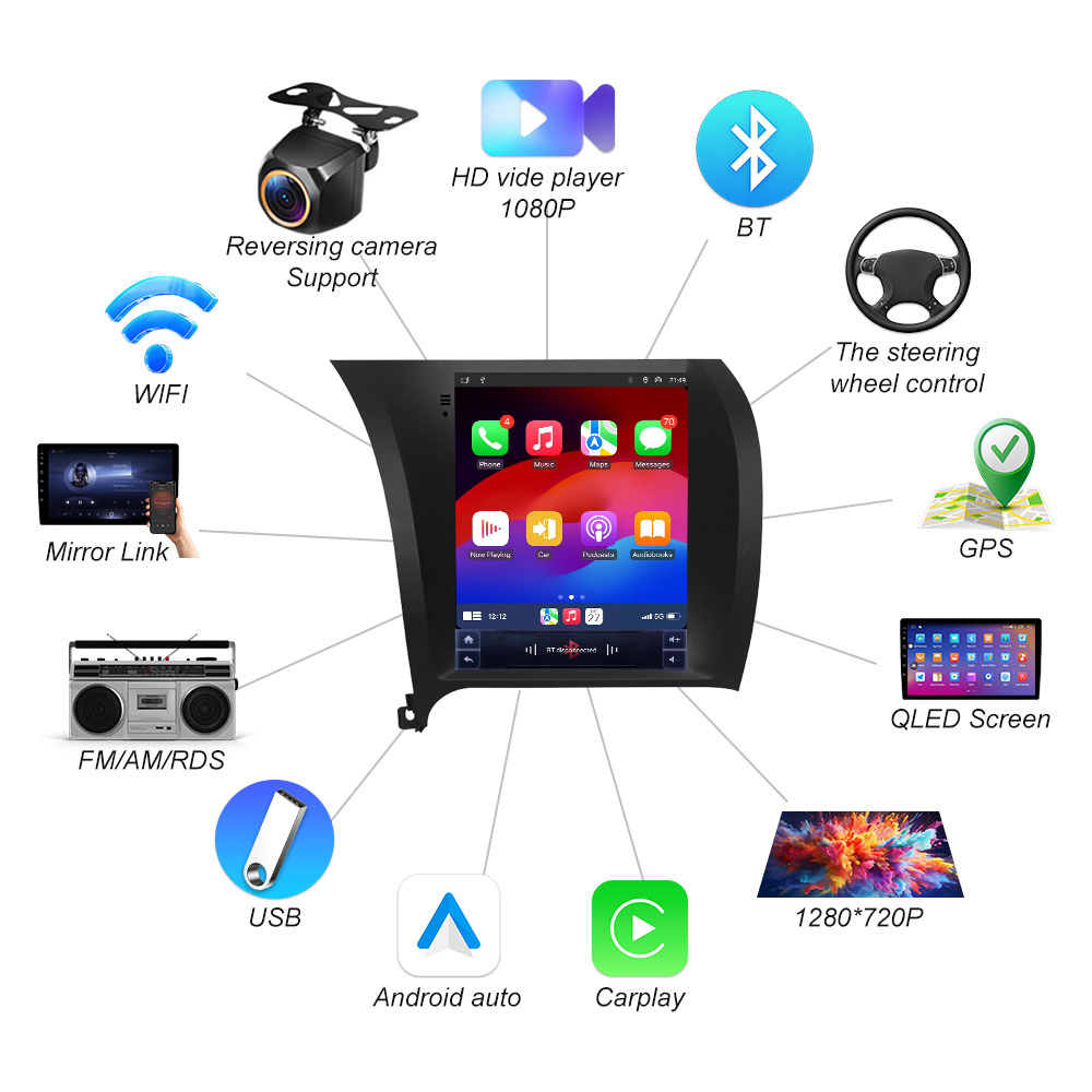 Radio Mobil Android 16 9,7 Inc - Tesla Style Screen Car Radio ulasan dan harga