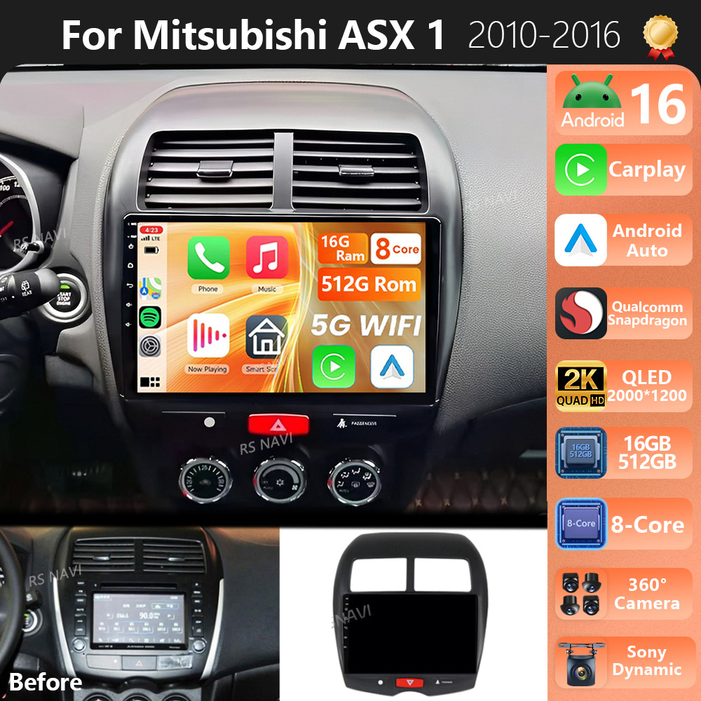 Android 16 Untuk Mitsubishi AS - Android Car Stereo 2 Din 8 Core ulasan dan harga