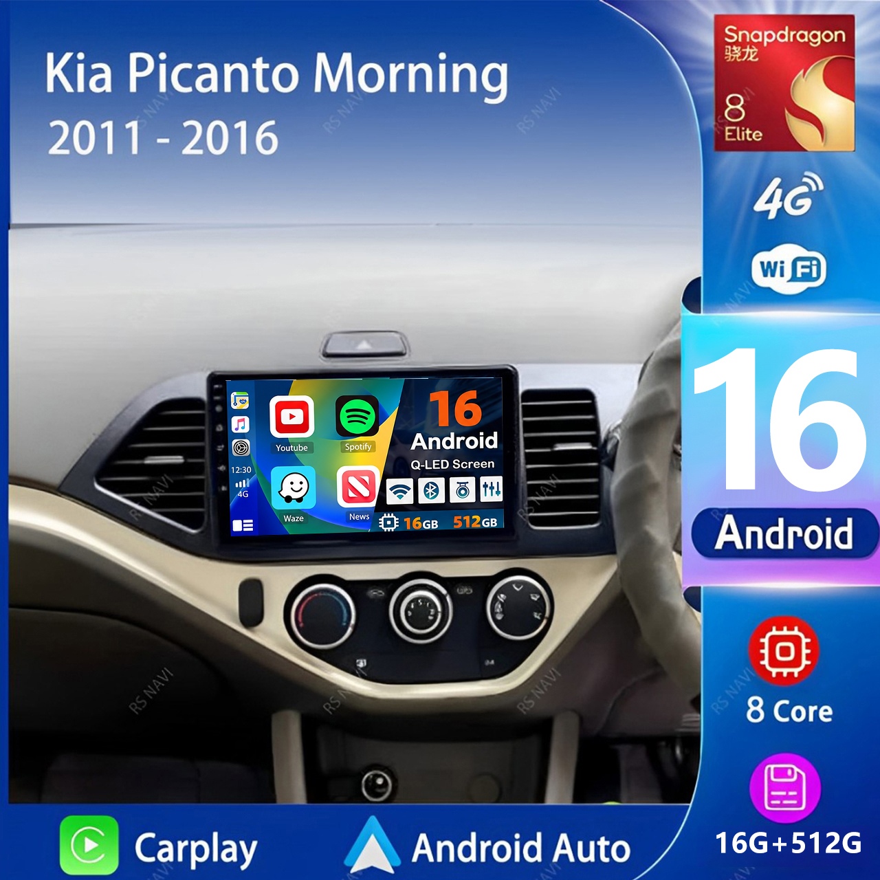 Android 16 Carplay Auto Radio  - Android Car Stereo 2 Din 8 Core ulasan dan harga