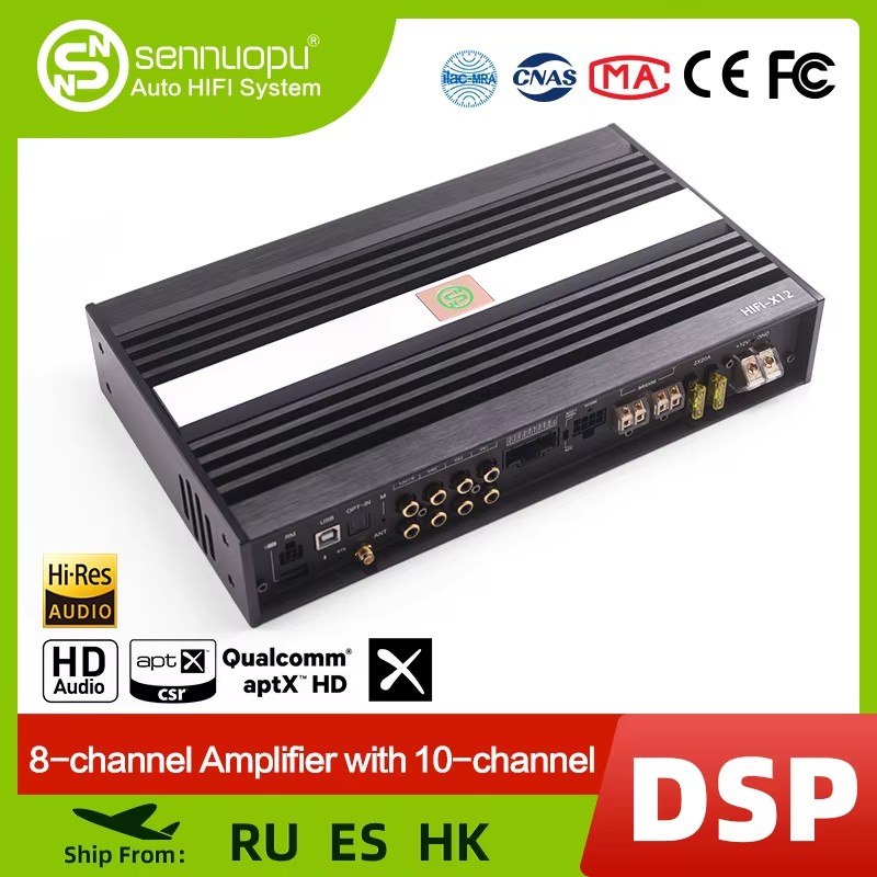 Sennuopu Amplifier mobil 8 Cha - Car Stereo Dsp 8 Channel ulasan dan harga