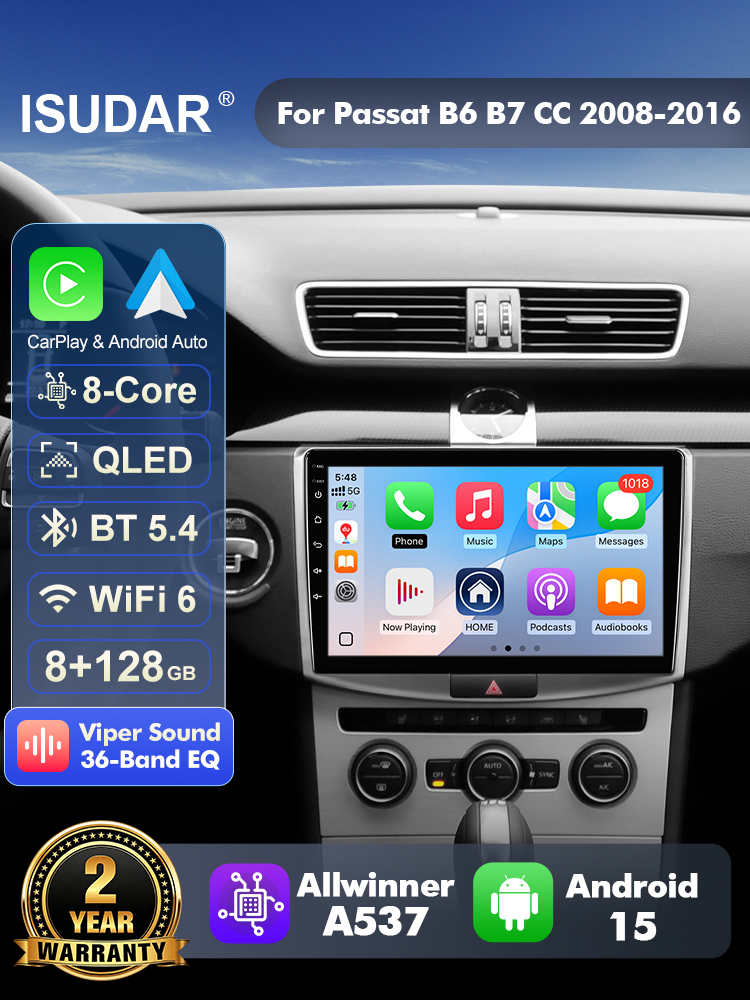 ISUDAR T57 Radio Android 15 un - Android Head Unit 6Gb 128Gb ulasan dan harga